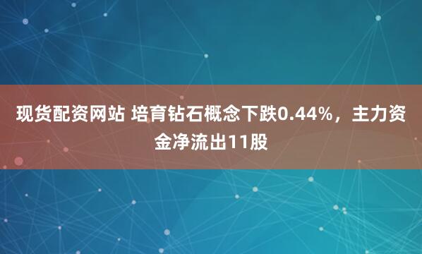 现货配资网站 培育钻石概念下跌0.44%，主力资金净流出11股