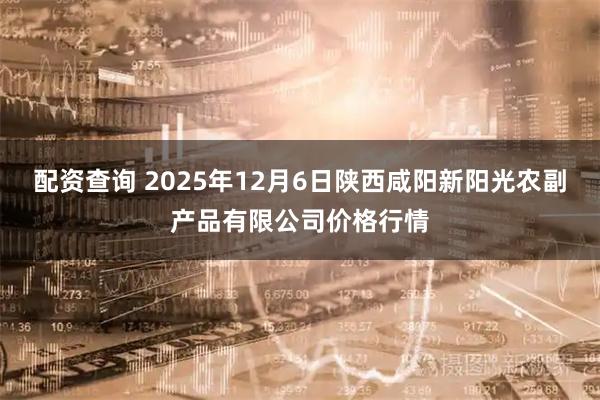 配资查询 2025年12月6日陕西咸阳新阳光农副产品有限公司价格行情