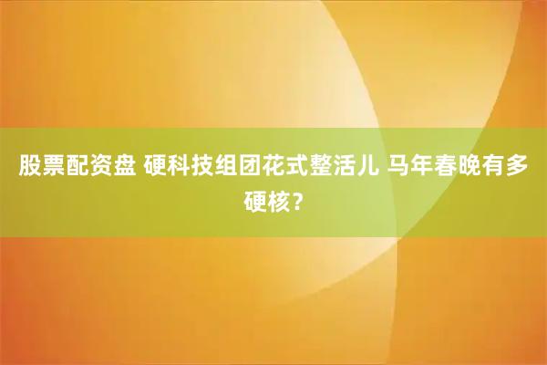 股票配资盘 硬科技组团花式整活儿 马年春晚有多硬核？