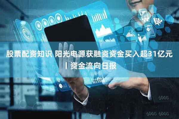股票配资知识 阳光电源获融资资金买入超31亿元丨资金流向日报